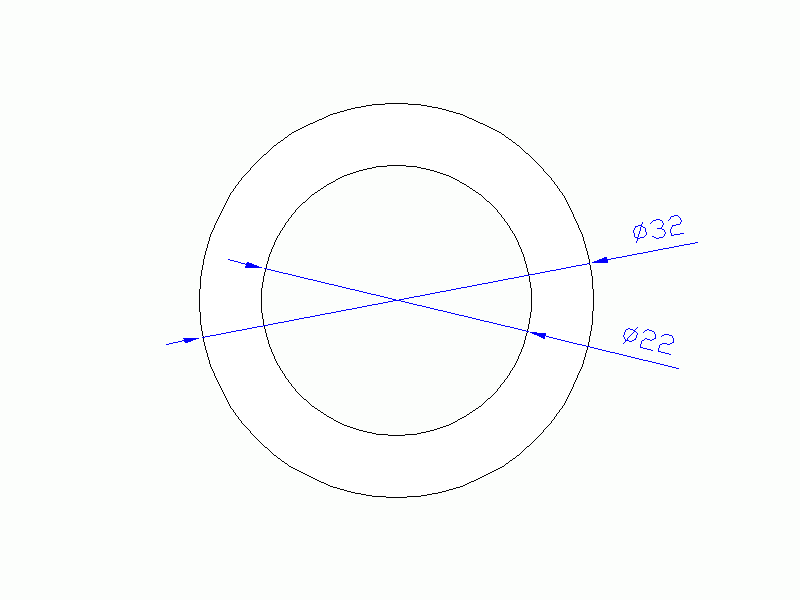 Perfil de Silicona TS403222 - formato tipo Tubo - forma de tubo