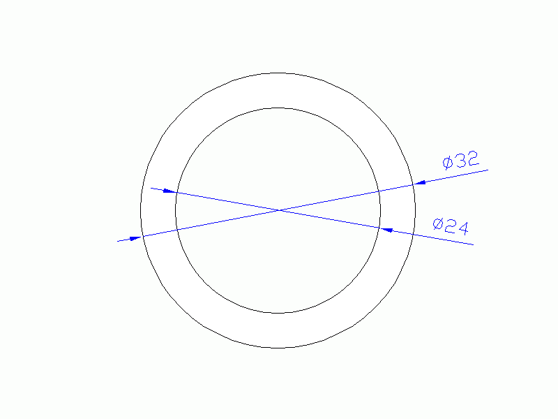 Perfil de Silicona TS403224 - formato tipo Tubo - forma de tubo