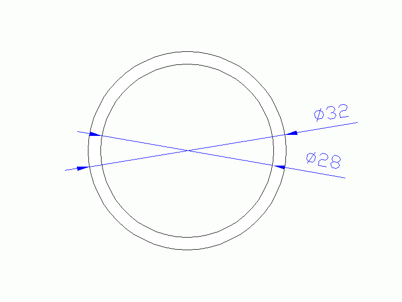 Perfil de Silicona TS403228 - formato tipo Tubo - forma de tubo