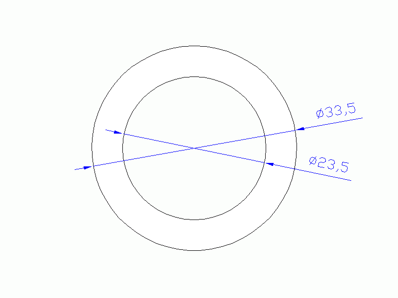 Perfil de Silicona TS4033,523,5 - formato tipo Tubo - forma de tubo