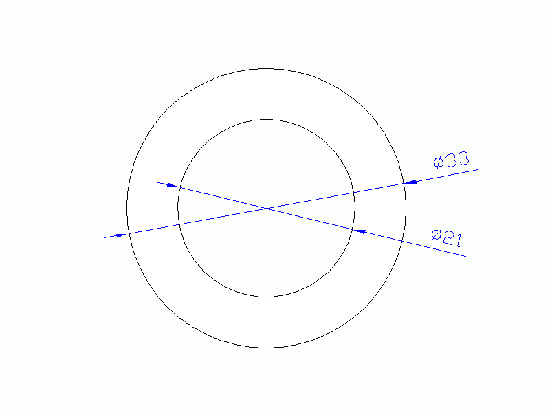 Perfil de Silicona TS403321 - formato tipo Tubo - forma de tubo