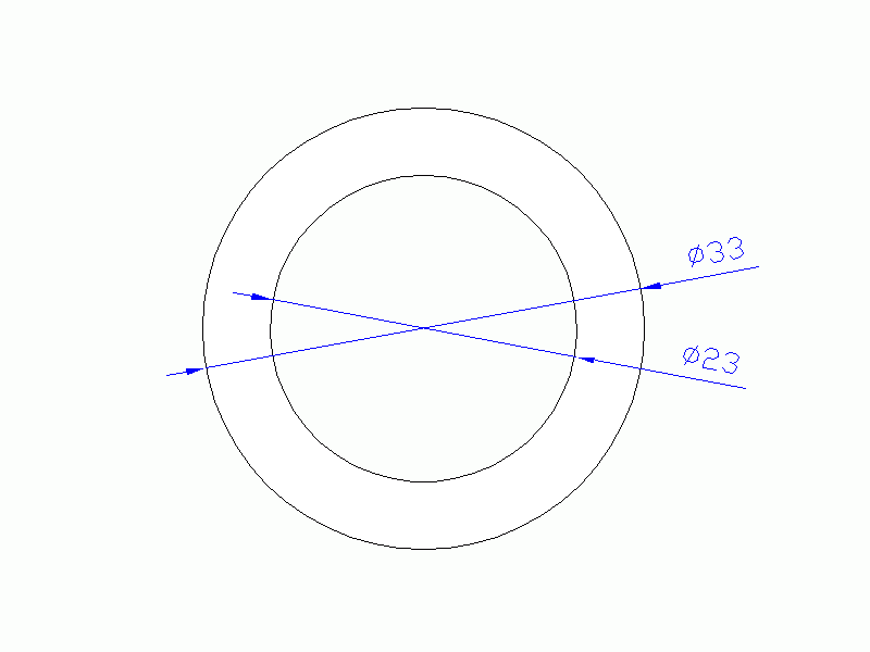 Perfil de Silicona TS403323 - formato tipo Tubo - forma de tubo