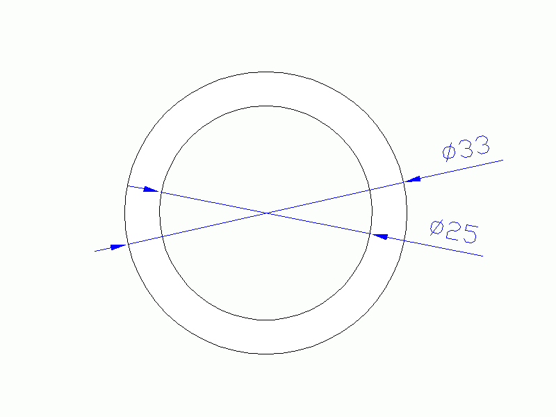 Perfil de Silicona TS403325 - formato tipo Tubo - forma de tubo