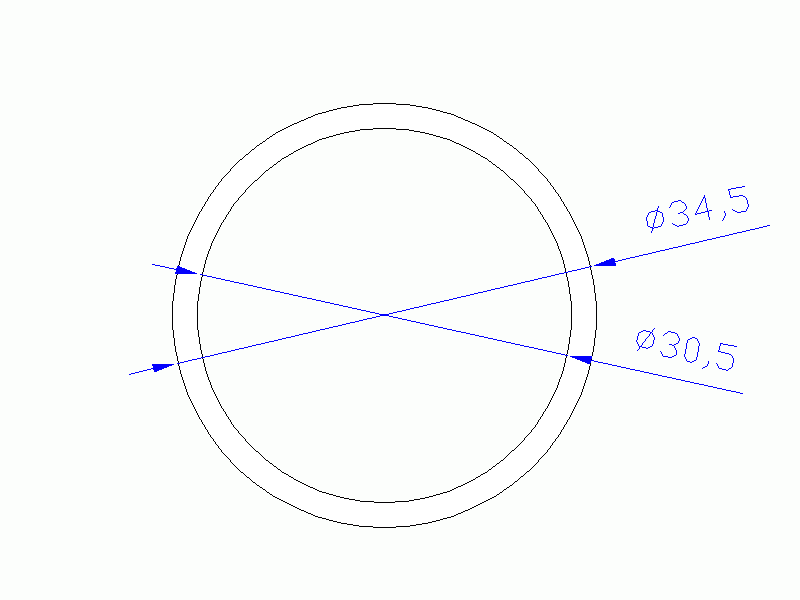 Perfil de Silicona TS4034,530,5 - formato tipo Tubo - forma de tubo