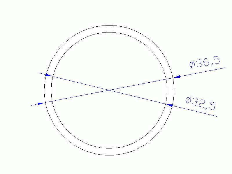 Perfil de Silicona TS4036,532,5 - formato tipo Tubo - forma de tubo