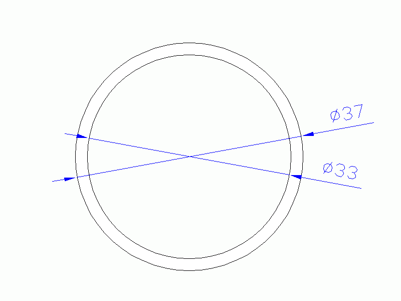 Perfil de Silicona TS403733 - formato tipo Tubo - forma de tubo