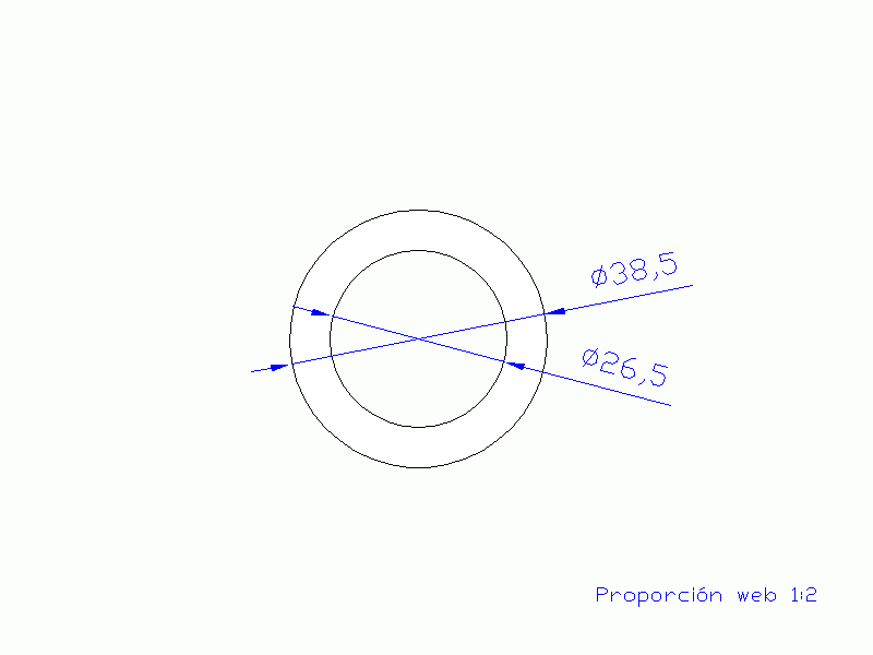 Perfil de Silicona TS4038,526,5 - formato tipo Tubo - forma de tubo