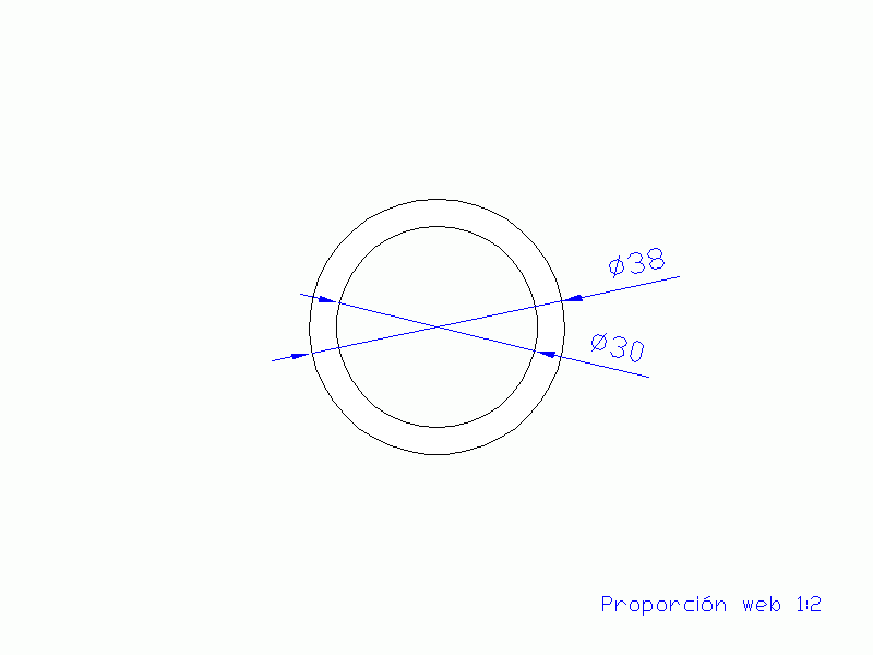 Perfil de Silicona TS403830 - formato tipo Tubo - forma de tubo