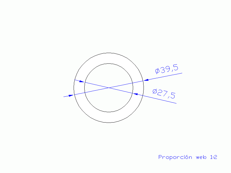 Perfil de Silicona TS4039,527,5 - formato tipo Tubo - forma de tubo