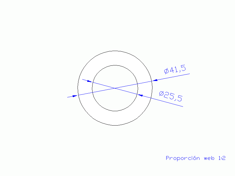 Perfil de Silicona TS4041,525,5 - formato tipo Tubo - forma de tubo