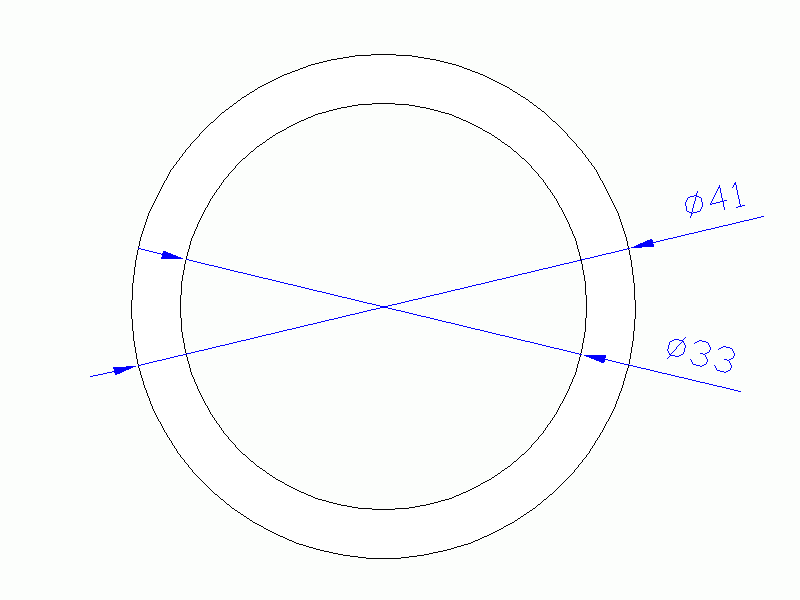 Perfil de Silicona TS404133 - formato tipo Tubo - forma de tubo