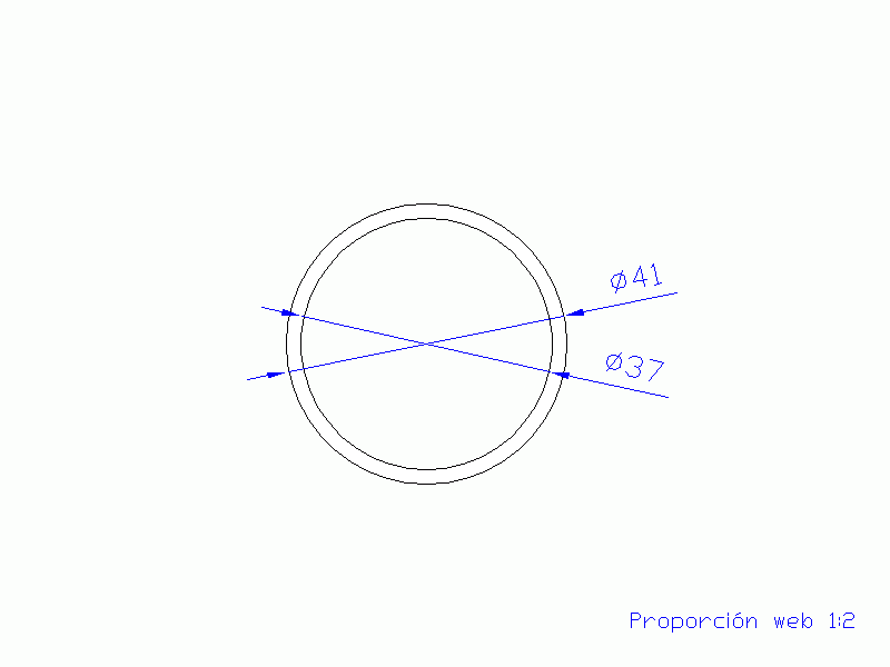 Perfil de Silicona TS404137 - formato tipo Tubo - forma de tubo