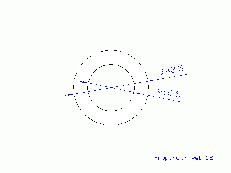 Perfil de Silicona TS4042,526,5 - formato tipo Tubo - forma de tubo