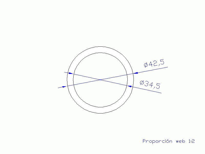 Perfil de Silicona TS4042,534,5 - formato tipo Tubo - forma de tubo