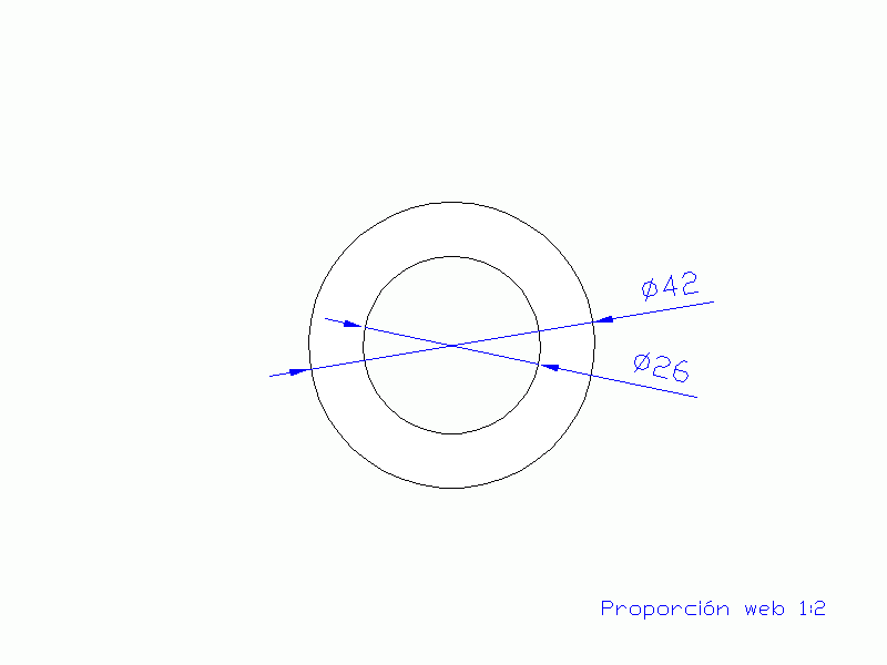 Perfil de Silicona TS404226 - formato tipo Tubo - forma de tubo