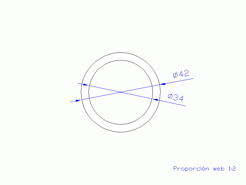 Perfil de Silicona TS404234 - formato tipo Tubo - forma de tubo