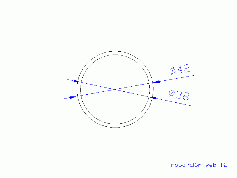 Perfil de Silicona TS404238 - formato tipo Tubo - forma de tubo