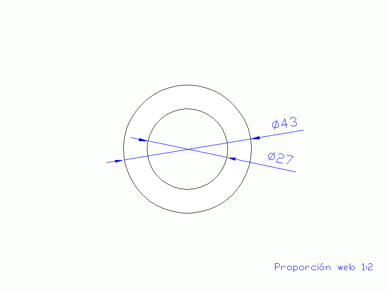 Perfil de Silicona TS404327 - formato tipo Tubo - forma de tubo