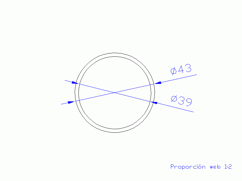 Perfil de Silicona TS404339 - formato tipo Tubo - forma de tubo