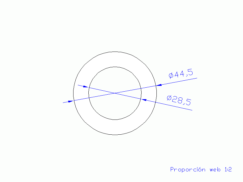 Perfil de Silicona TS4044,528,5 - formato tipo Tubo - forma de tubo