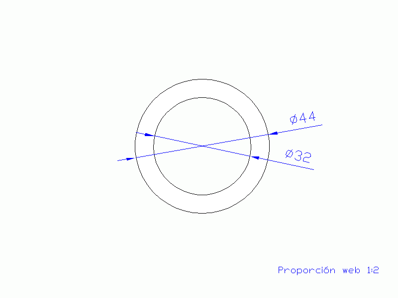 Perfil de Silicona TS404432 - formato tipo Tubo - forma de tubo