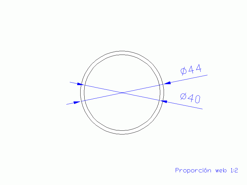 Perfil de Silicona TS404440 - formato tipo Tubo - forma de tubo