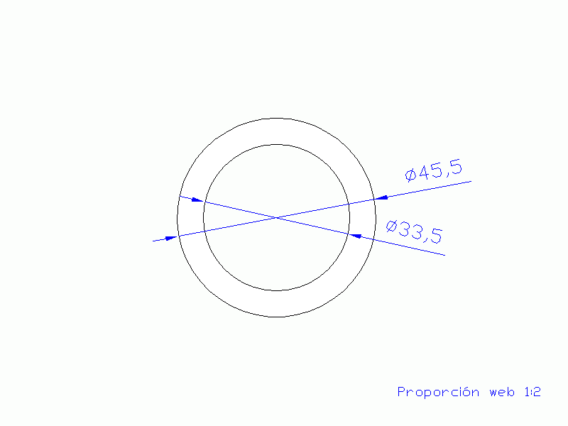 Perfil de Silicona TS4045,533,5 - formato tipo Tubo - forma de tubo