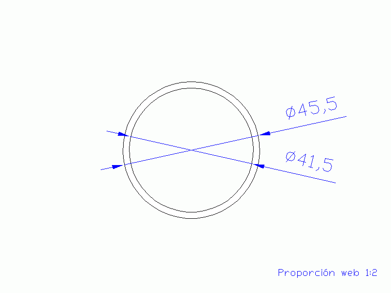 Perfil de Silicona TS4045,541,5 - formato tipo Tubo - forma de tubo