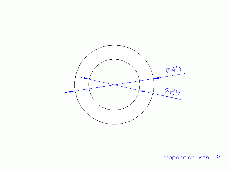 Perfil de Silicona TS404529 - formato tipo Tubo - forma de tubo