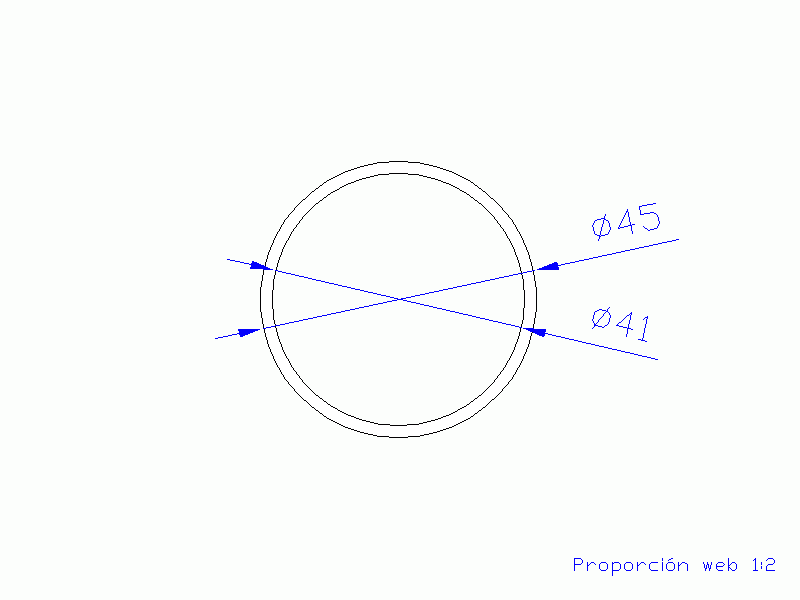 Perfil de Silicona TS404541 - formato tipo Tubo - forma de tubo