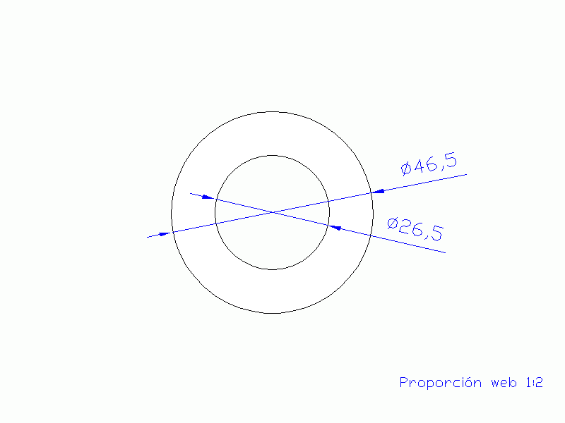 Perfil de Silicona TS4046,526,5 - formato tipo Tubo - forma de tubo