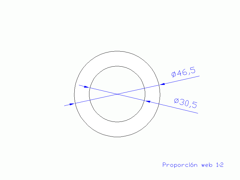 Perfil de Silicona TS4046,530,5 - formato tipo Tubo - forma de tubo