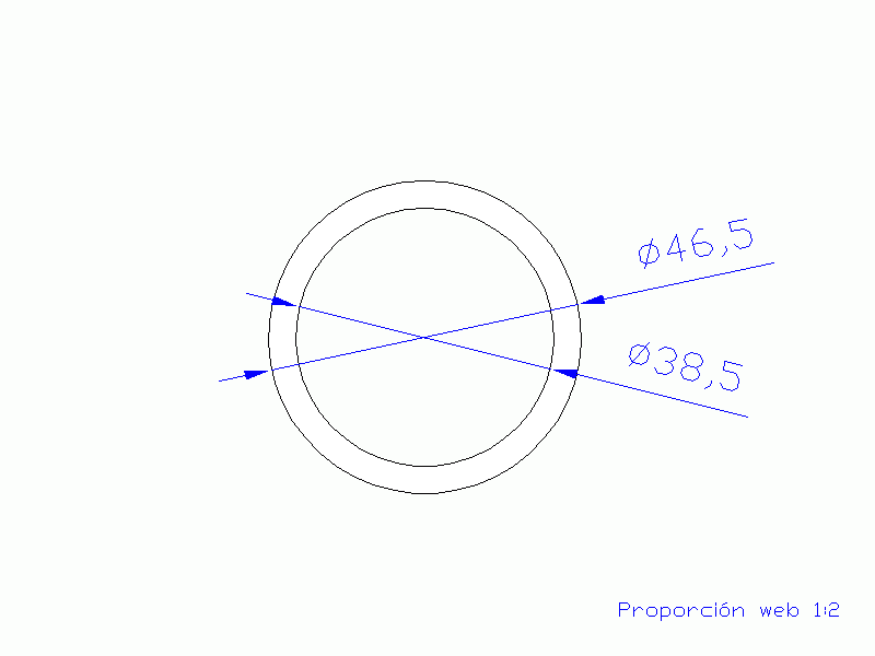 Perfil de Silicona TS4046,538,5 - formato tipo Tubo - forma de tubo