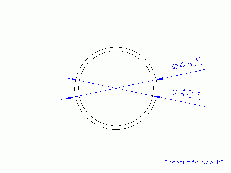 Perfil de Silicona TS4046,542,5 - formato tipo Tubo - forma de tubo