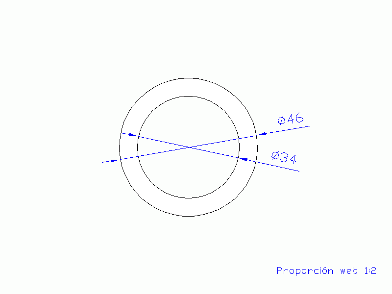 Perfil de Silicona TS404634 - formato tipo Tubo - forma de tubo