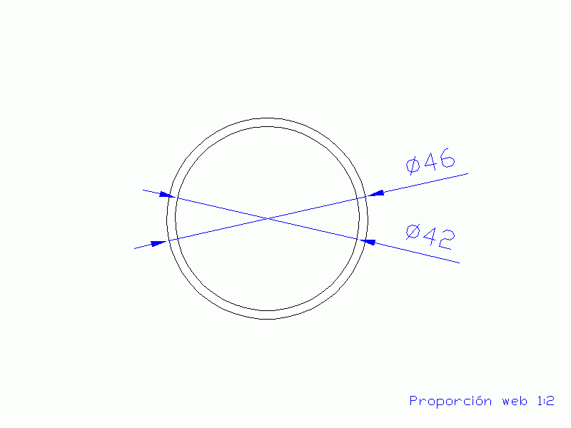 Perfil de Silicona TS404642 - formato tipo Tubo - forma de tubo