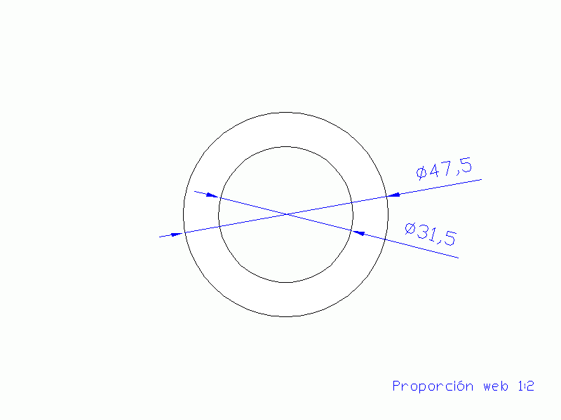 Perfil de Silicona TS4047,531,5 - formato tipo Tubo - forma de tubo