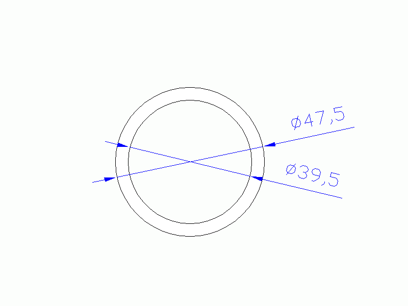 Perfil de Silicona TS4047,539,5 - formato tipo Tubo - forma de tubo