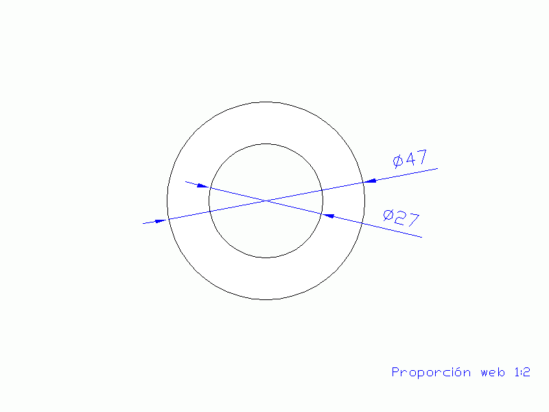 Perfil de Silicona TS404727 - formato tipo Tubo - forma de tubo