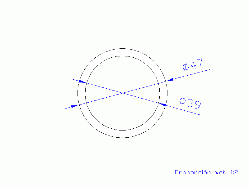 Perfil de Silicona TS404739 - formato tipo Tubo - forma de tubo