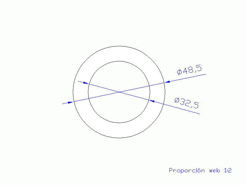 Perfil de Silicona TS4048,532,5 - formato tipo Tubo - forma de tubo