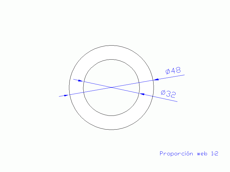 Perfil de Silicona TS404832 - formato tipo Tubo - forma de tubo