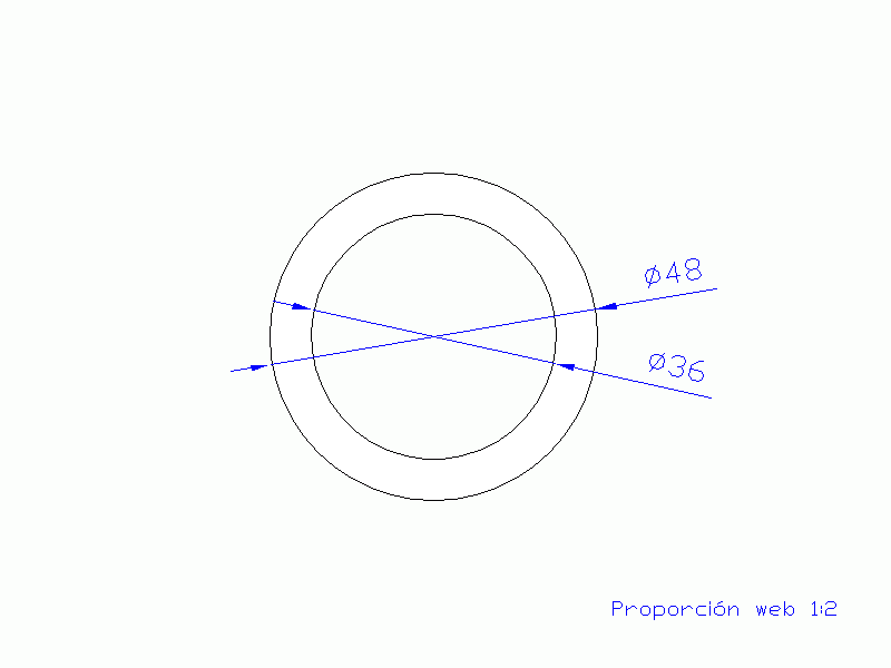 Perfil de Silicona TS404836 - formato tipo Tubo - forma de tubo