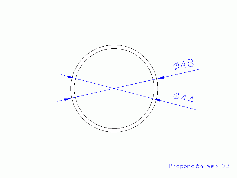 Perfil de Silicona TS404844 - formato tipo Tubo - forma de tubo