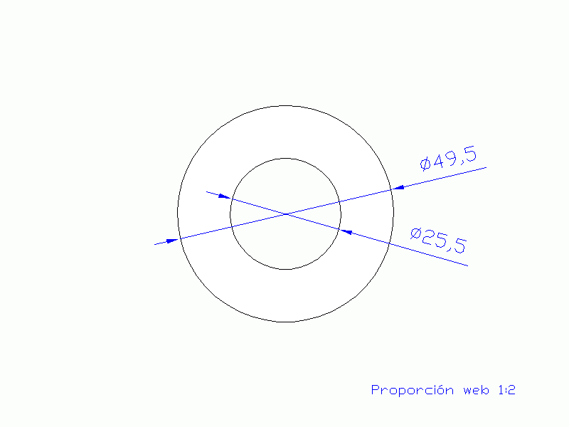 Perfil de Silicona TS4049,525,5 - formato tipo Tubo - forma de tubo