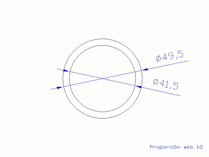 Perfil de Silicona TS4049,541,5 - formato tipo Tubo - forma de tubo