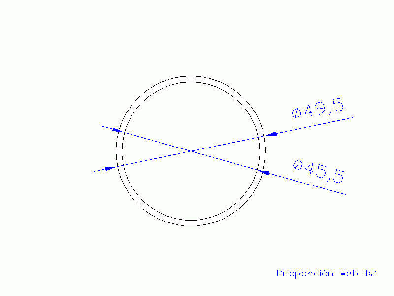 Perfil de Silicona TS4049,545,5 - formato tipo Tubo - forma de tubo