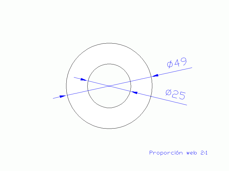 Perfil de Silicona TS404925 - formato tipo Tubo - forma de tubo