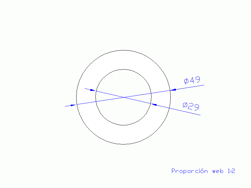 Perfil de Silicona TS404929 - formato tipo Tubo - forma de tubo