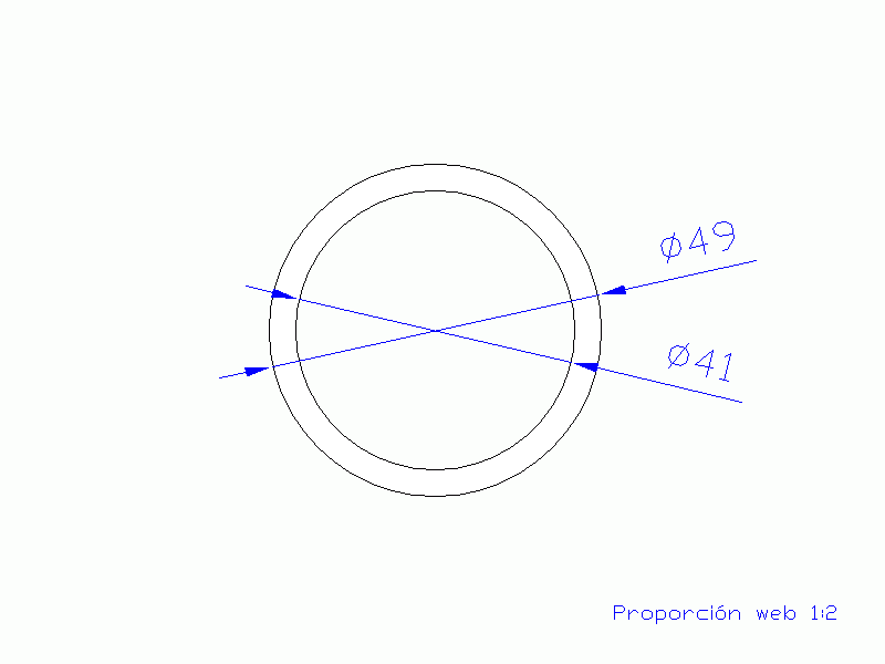 Perfil de Silicona TS404941 - formato tipo Tubo - forma de tubo